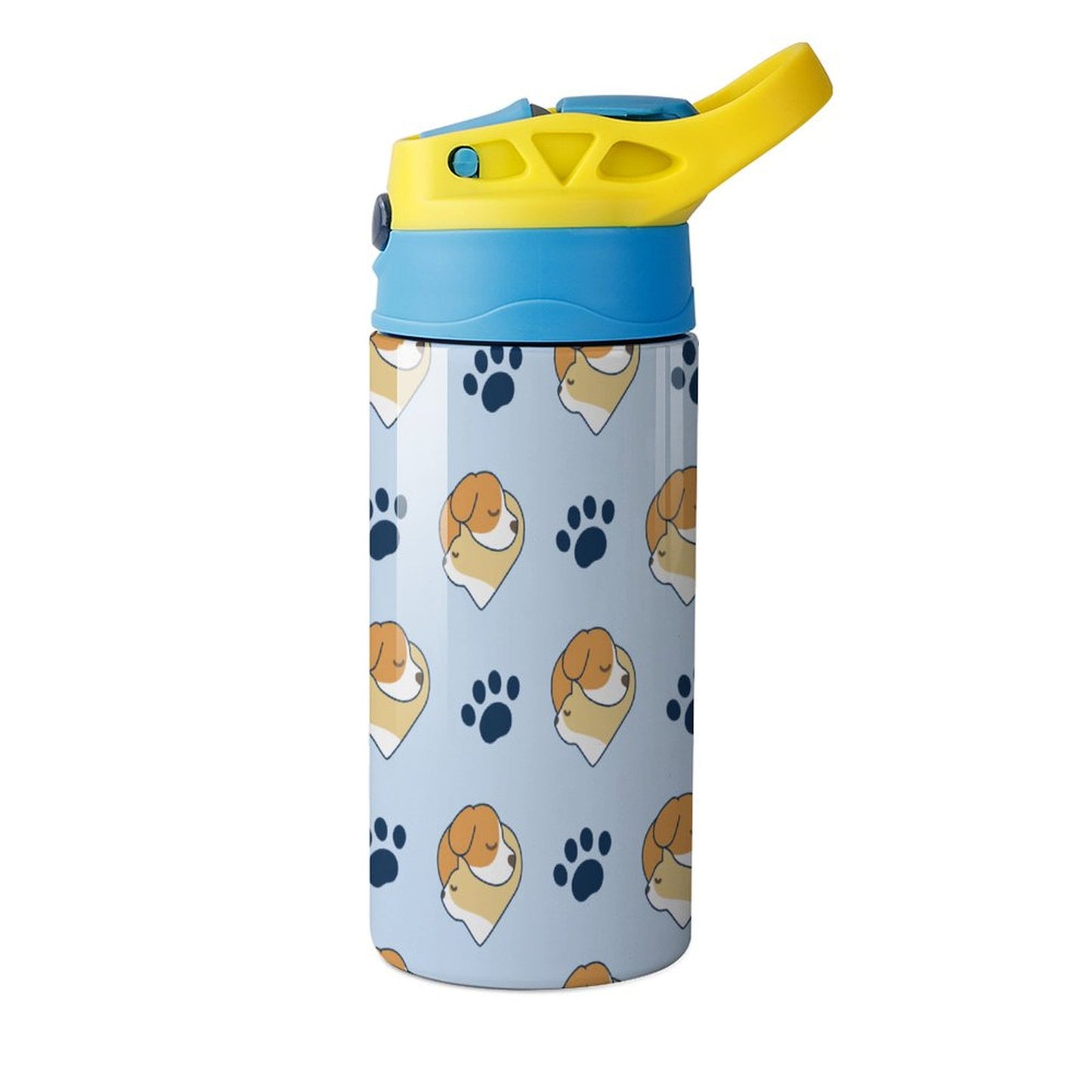 Custom Personalized Kids Stainless Steel Straw Water Bottle with Autospout Lid ,10oz