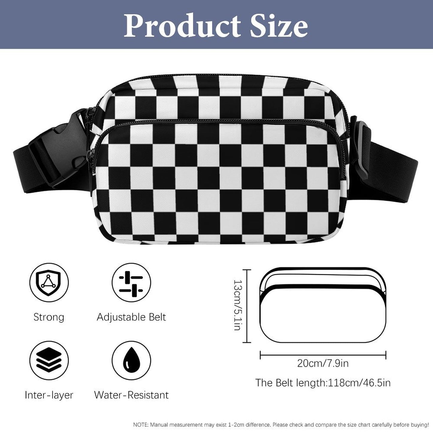 Sac banane personnalisé pour course à pied, pour femmes et hommes, ceinture à bandoulière, sac banane pour voyage et randonnée