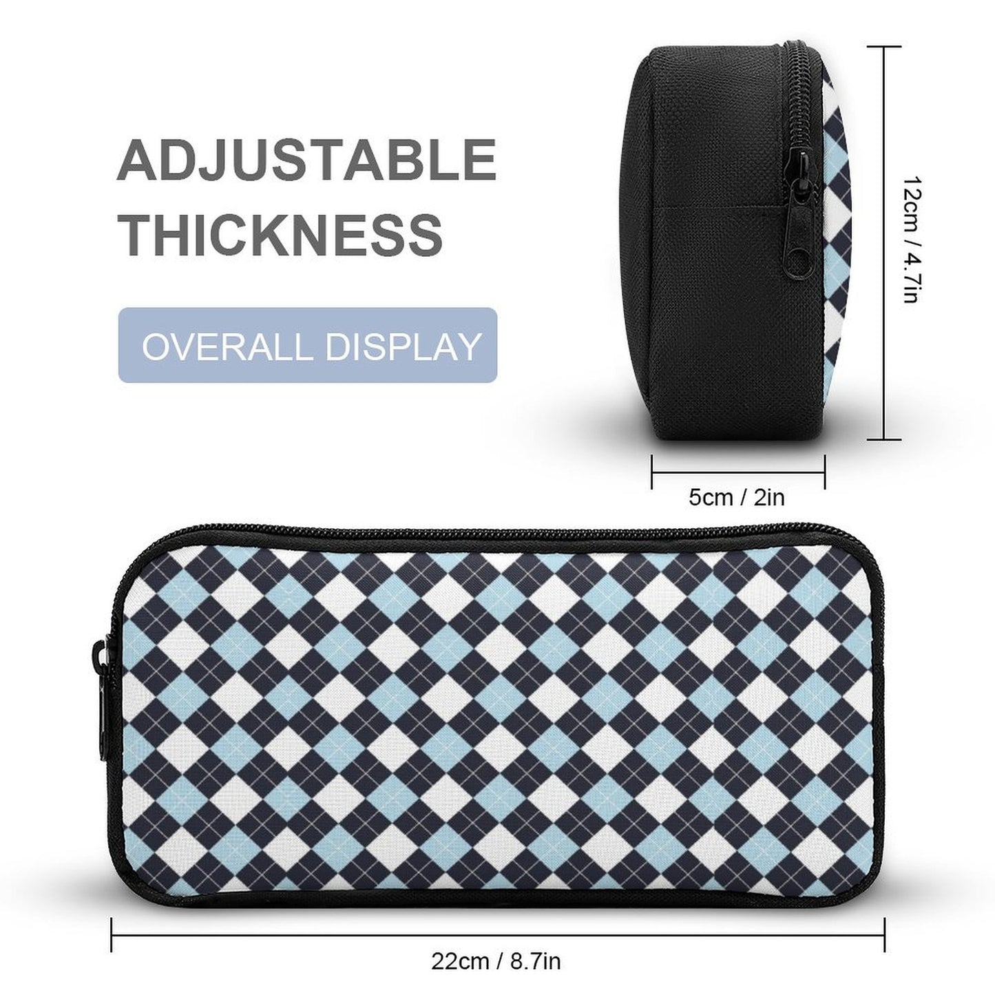 Ensemble sac à dos et sac à lunch personnalisé à imprimé géométrique pour filles et garçons, cartable 3 pièces avec sac à lunch et trousse