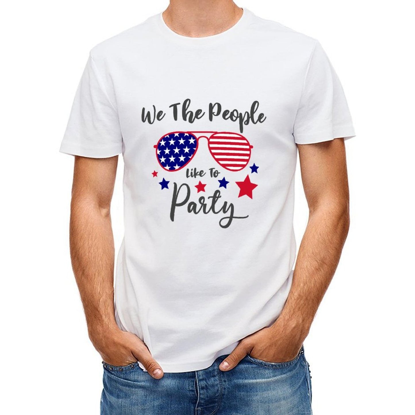 T-shirts graphiques patriotiques unisexes personnalisés pour adultes pour le 4 juillet T-shirts personnalisés avec drapeau américain des États-Unis