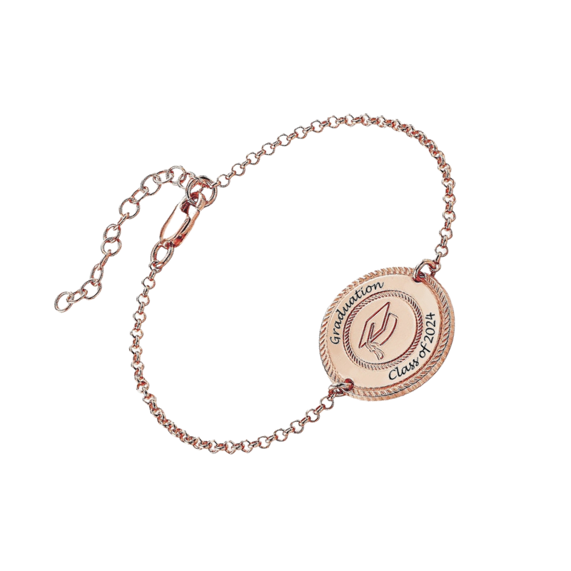 Personalized Graduation Gifts for Her Bracelet,Inspirational Bangle Graduation Bracelet College Graduation Gifts for Her 2024