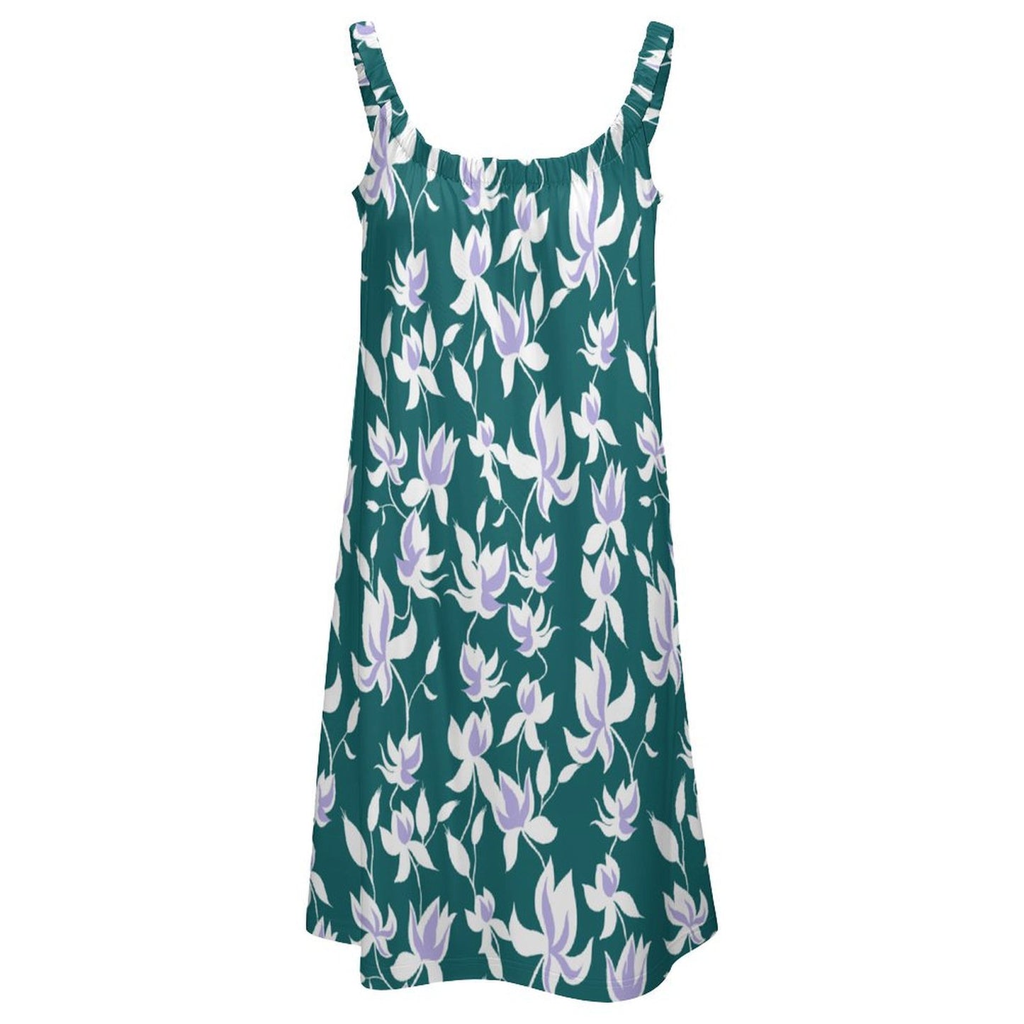 Robe d'été décontractée sans manches pour femme, longueur genou, style swing, simple et ample