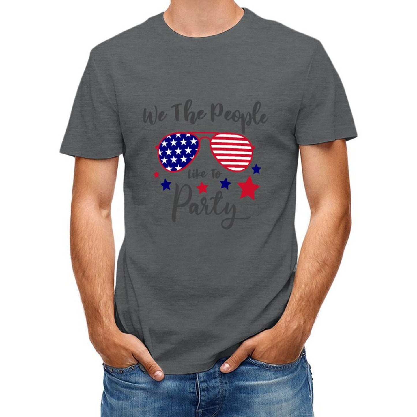 T-shirts graphiques patriotiques unisexes personnalisés pour adultes pour le 4 juillet T-shirts personnalisés avec drapeau américain des États-Unis