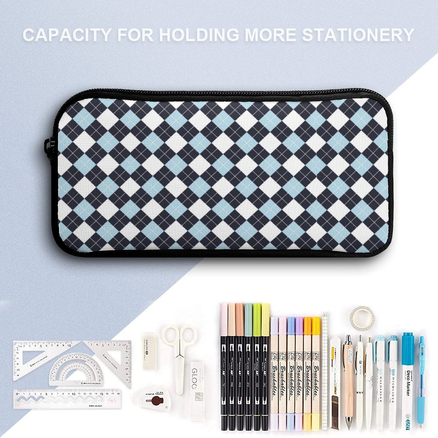Ensemble sac à dos et sac à lunch personnalisé à imprimé géométrique pour filles et garçons, cartable 3 pièces avec sac à lunch et trousse