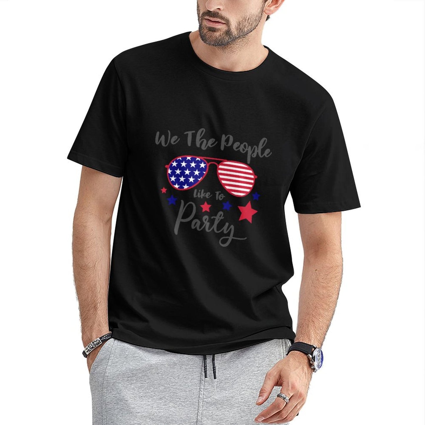 T-shirts graphiques patriotiques unisexes personnalisés pour adultes pour le 4 juillet T-shirts personnalisés avec drapeau américain des États-Unis