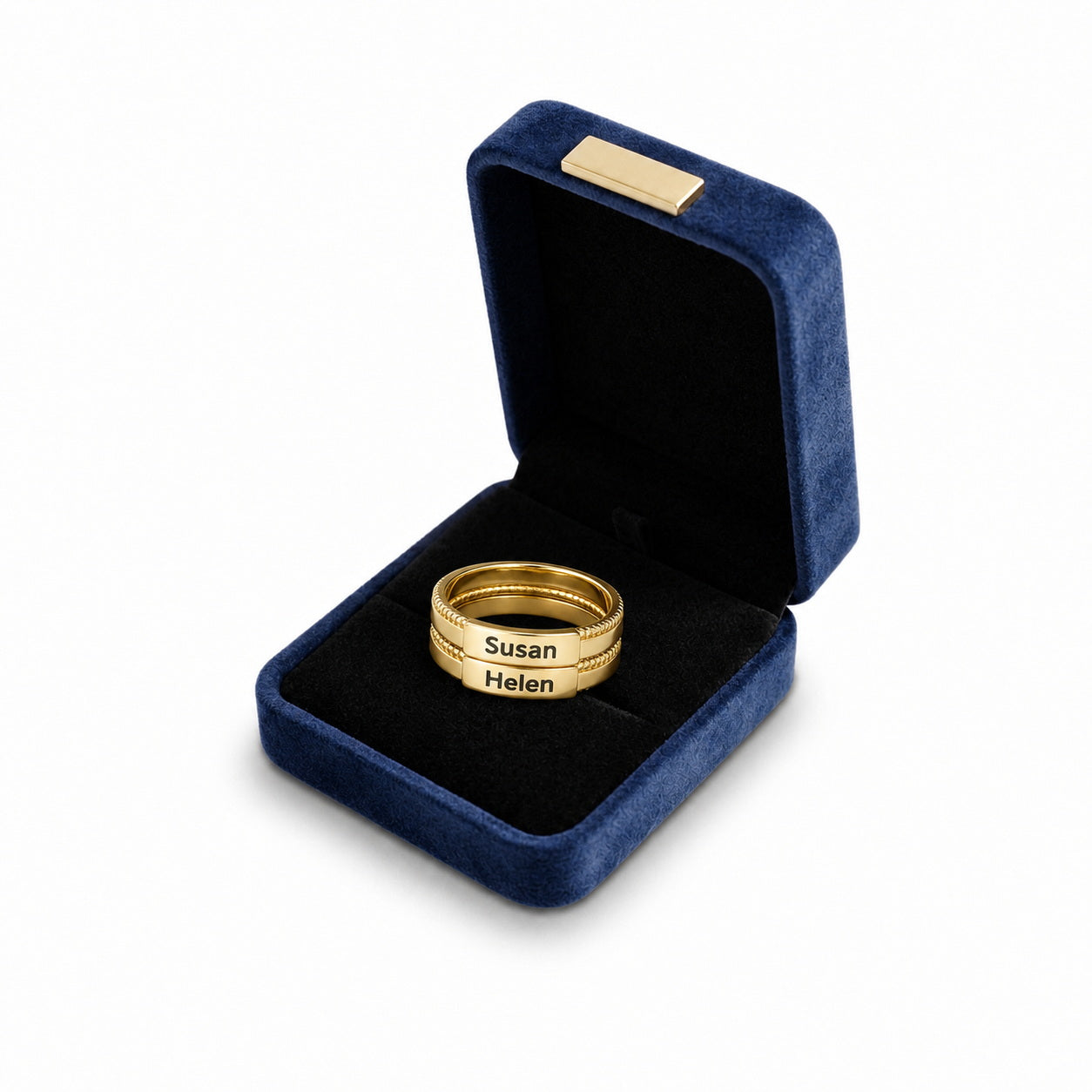Custom Name Ring gift box view custom jewelry