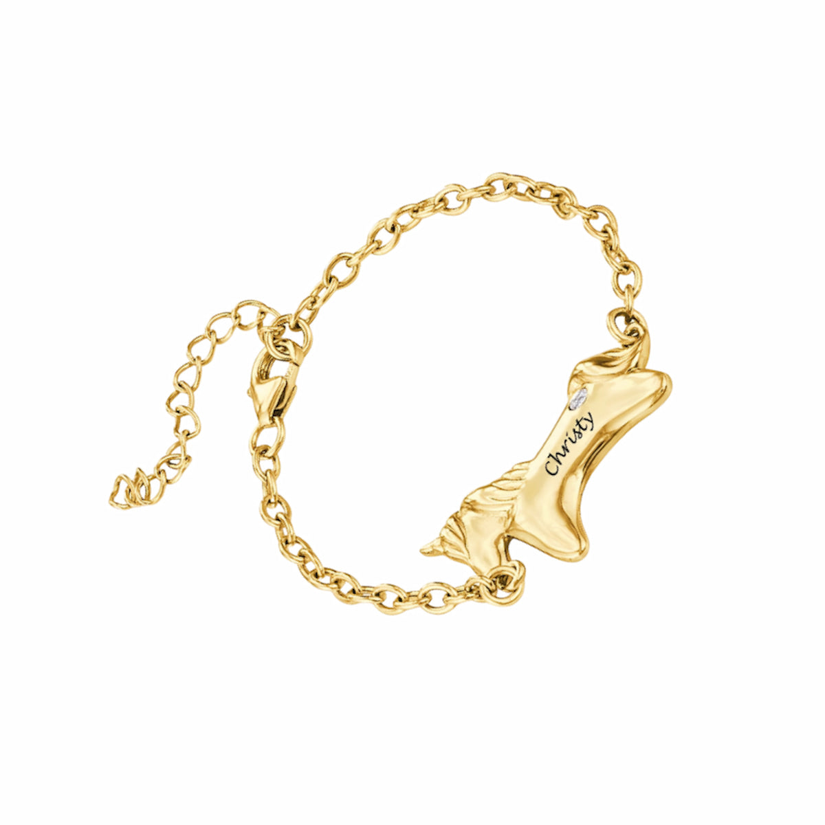 Personalisiertes Einhorn-Namensarmband für Mädchen - Individuell gravierter Kinderschmuck aus Sterlingsilber