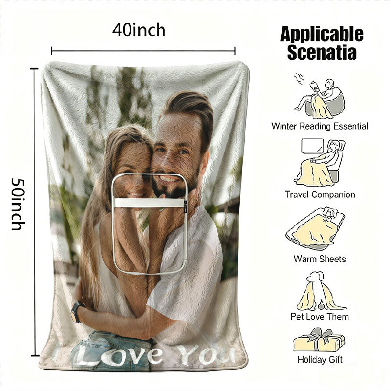 40x50 inch custom love blanket with holiday gift guide.