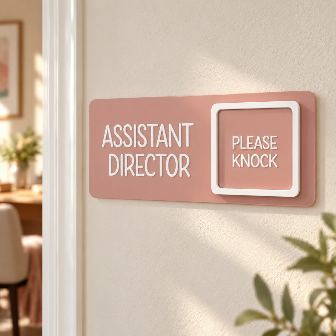 Personalized Office Signs with Custom Status Tags