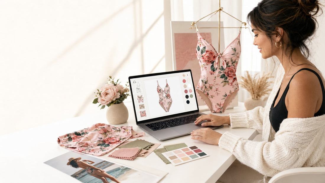Designing a personalized floral swimsuit with the YCustom DIY designer