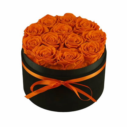 Forever Flowers,12 Roses In A Box，Real Preserved Roses，Birthday Gift For Women