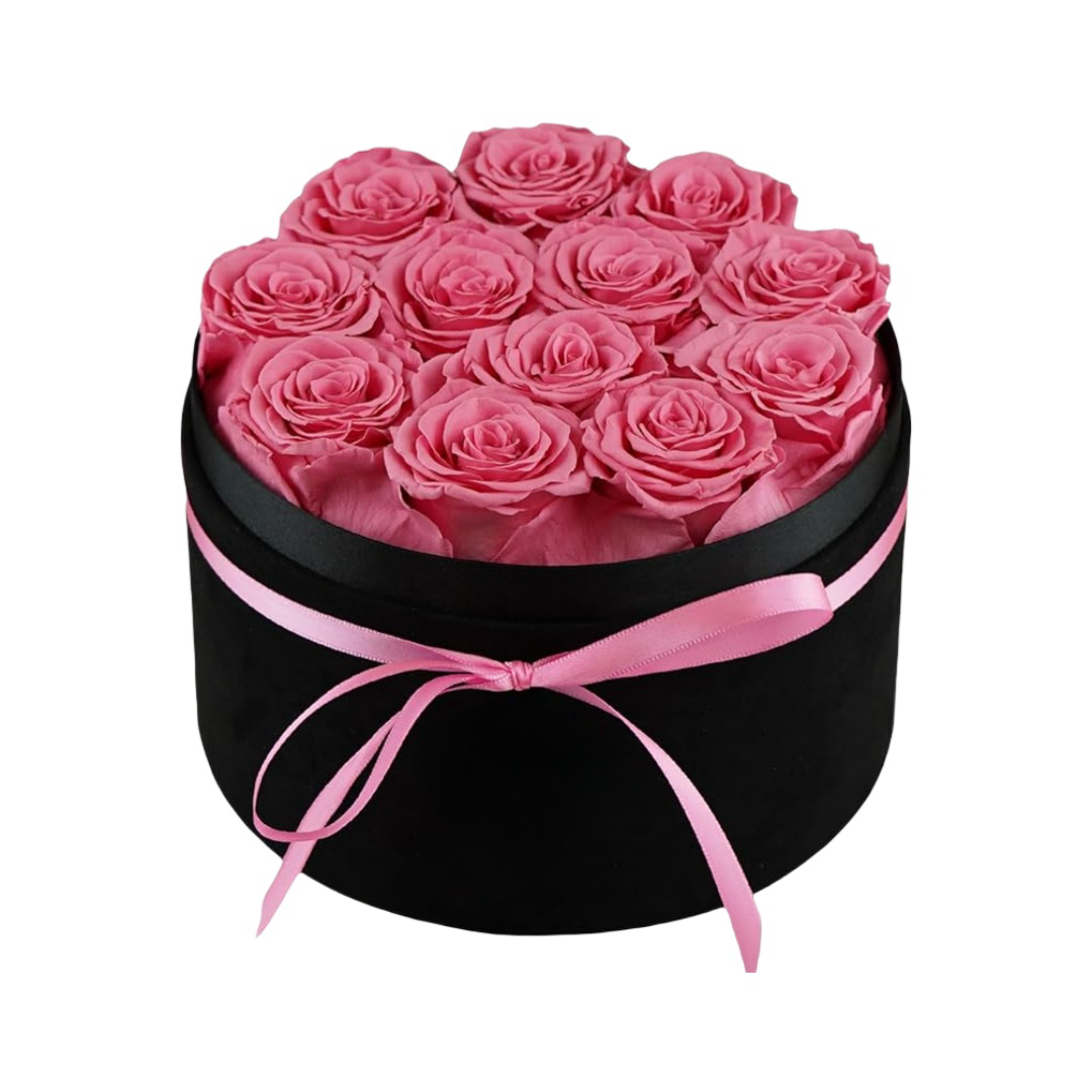 Fleurs éternelles, 12 roses dans une boîte, véritables roses préservées, cadeau d'anniversaire pour femme, fête des mères, Saint-Valentin, Noël
