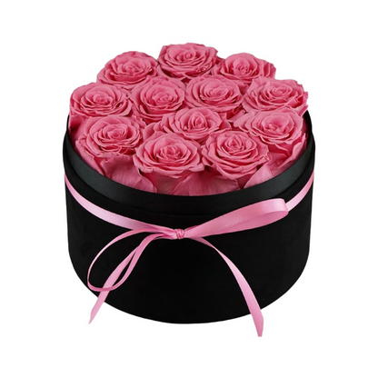 Fleurs éternelles, 12 roses dans une boîte, véritables roses préservées, cadeau d'anniversaire pour femme, fête des mères, Saint-Valentin, Noël