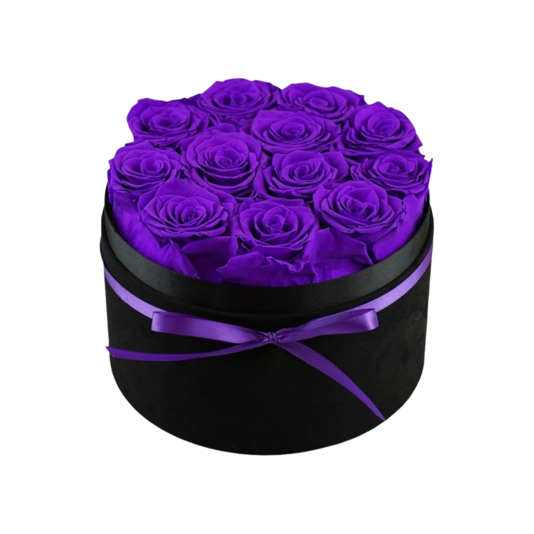 Fleurs éternelles, 12 roses dans une boîte, véritables roses préservées, cadeau d'anniversaire pour femme, fête des mères, Saint-Valentin, Noël
