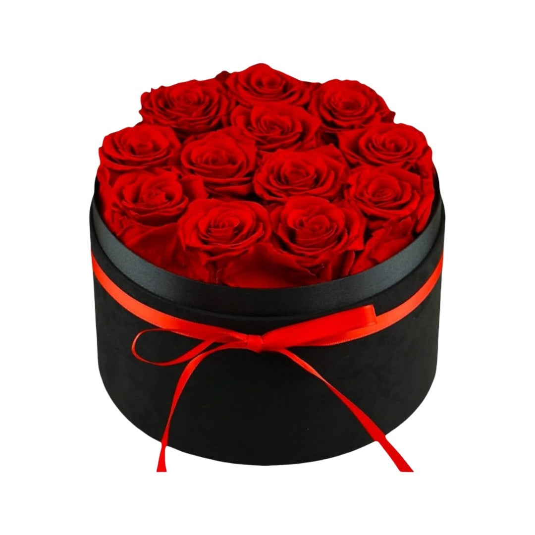 Fleurs éternelles, 12 roses dans une boîte, véritables roses préservées, cadeau d'anniversaire pour femme, fête des mères, Saint-Valentin, Noël