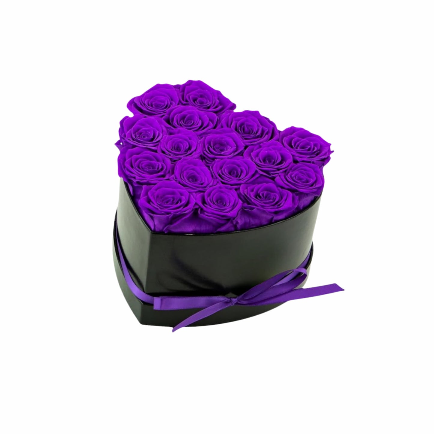 Personalized Preserved Roses Heart Box - Forever Flowers Gift for Her