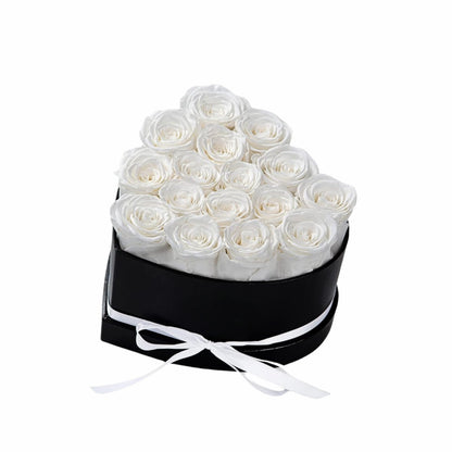 Personalized Preserved Roses Heart Box - Forever Flowers Gift for Her