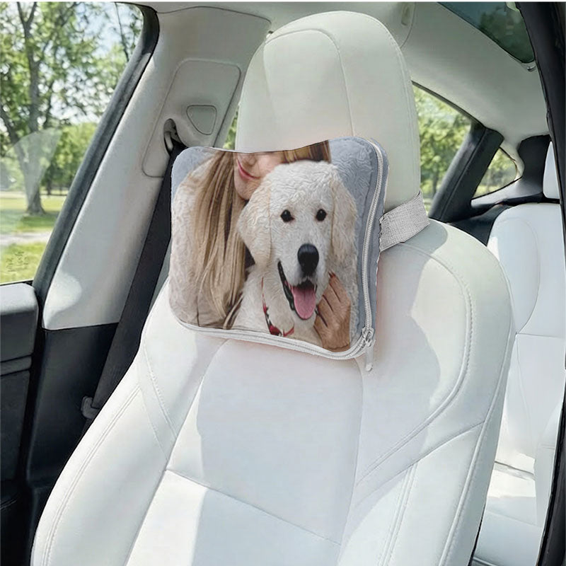 Pet loss blanket folds into a zipper memorial pillow