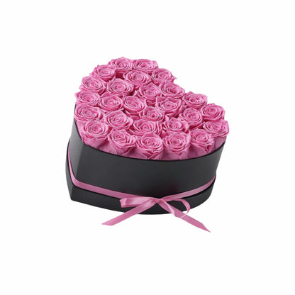 Personalized Preserved Roses Heart Box - Forever Flowers Gift for Her