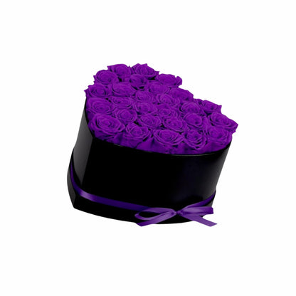 Personalized Preserved Roses Heart Box - Forever Flowers Gift for Her