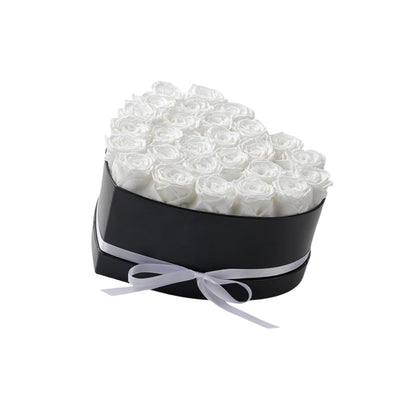 Personalized Preserved Roses Heart Box - Forever Flowers Gift for Her