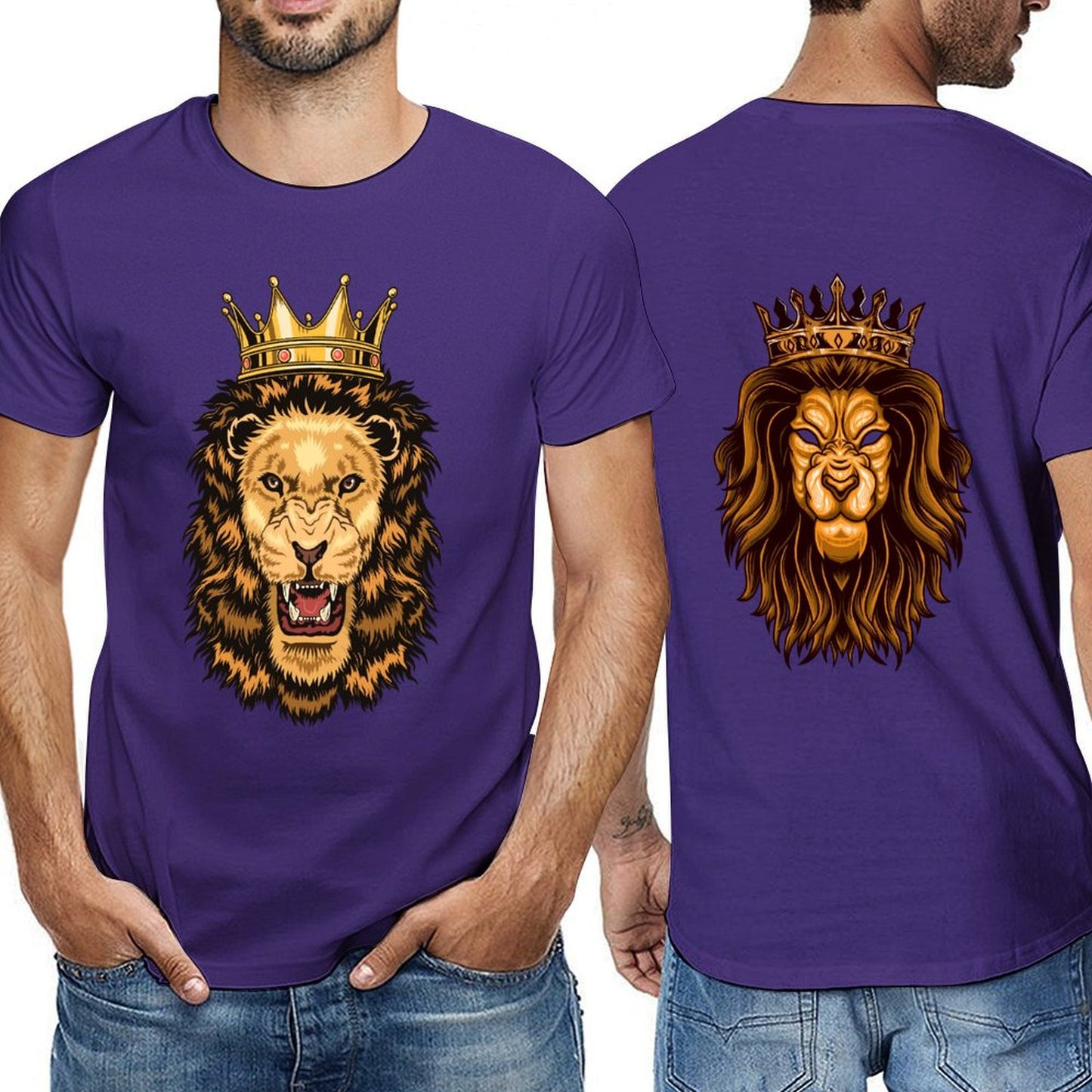 Custom T Shirt for Men, Add Your Image to Front and Back Printing, Customized T Shirts Design Your Own