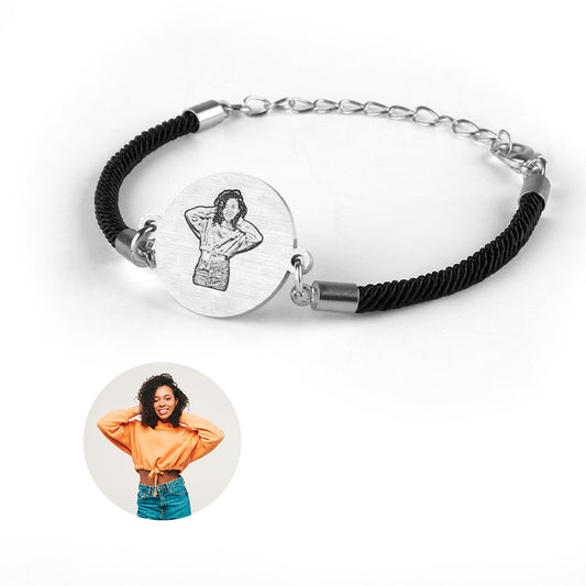 Custom Bracelets with Picture  Bracelet Personalized Photo, Women's Identification Bracelets, Memorial Gifts for Loved One