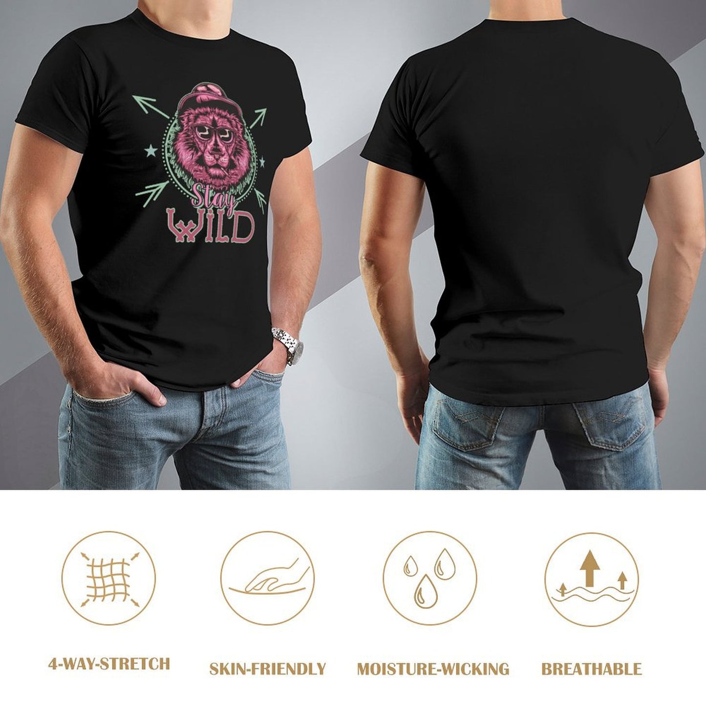 Custom T Shirts for Men Design Your Own Shirt Add Text/Image/Logo Personalized Cotton Tee Printed Photo