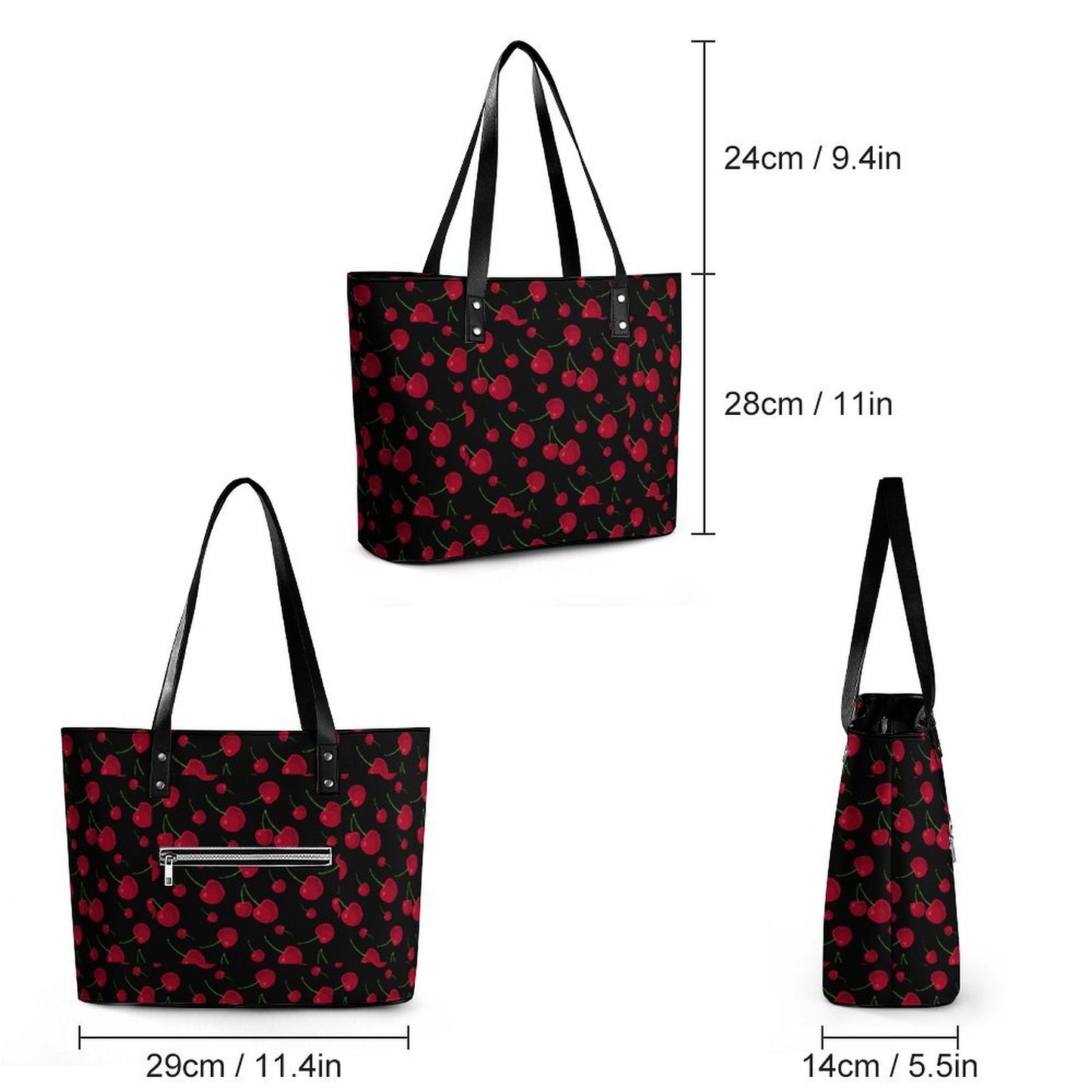 Custom Print Women Tote Bags Top Handle Satchel Handbags PU Faux Leather Tote Purse Shoulder Bag