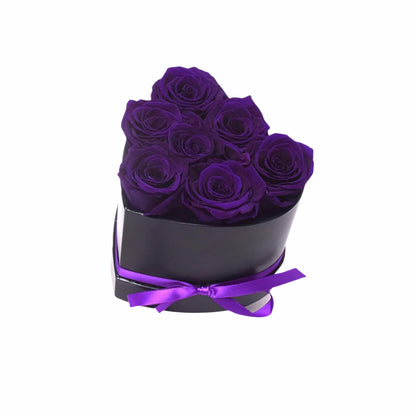 Personalized Preserved Roses Heart Box - Forever Flowers Gift for Her