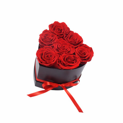 Personalized Preserved Roses Heart Box - Forever Flowers Gift for Her