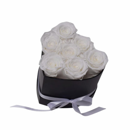 Personalized Preserved Roses Heart Box - Forever Flowers Gift for Her