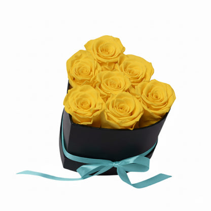 Personalized Preserved Roses Heart Box - Forever Flowers Gift for Her
