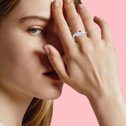 Bagues de naissance personnalisées pour femmes en argent sterling 925, bagues de promesse personnalisées pour elle, bague personnalisée à 2 noms pour maman et épouse