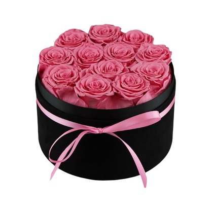 Fleurs éternelles, 12 roses dans une boîte, véritables roses préservées, cadeau d'anniversaire pour femme, fête des mères, Saint-Valentin, Noël