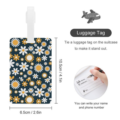 Custom Personalized Luggage Tag with Secure Strap, Personalized Suitcase Identifier for Travel