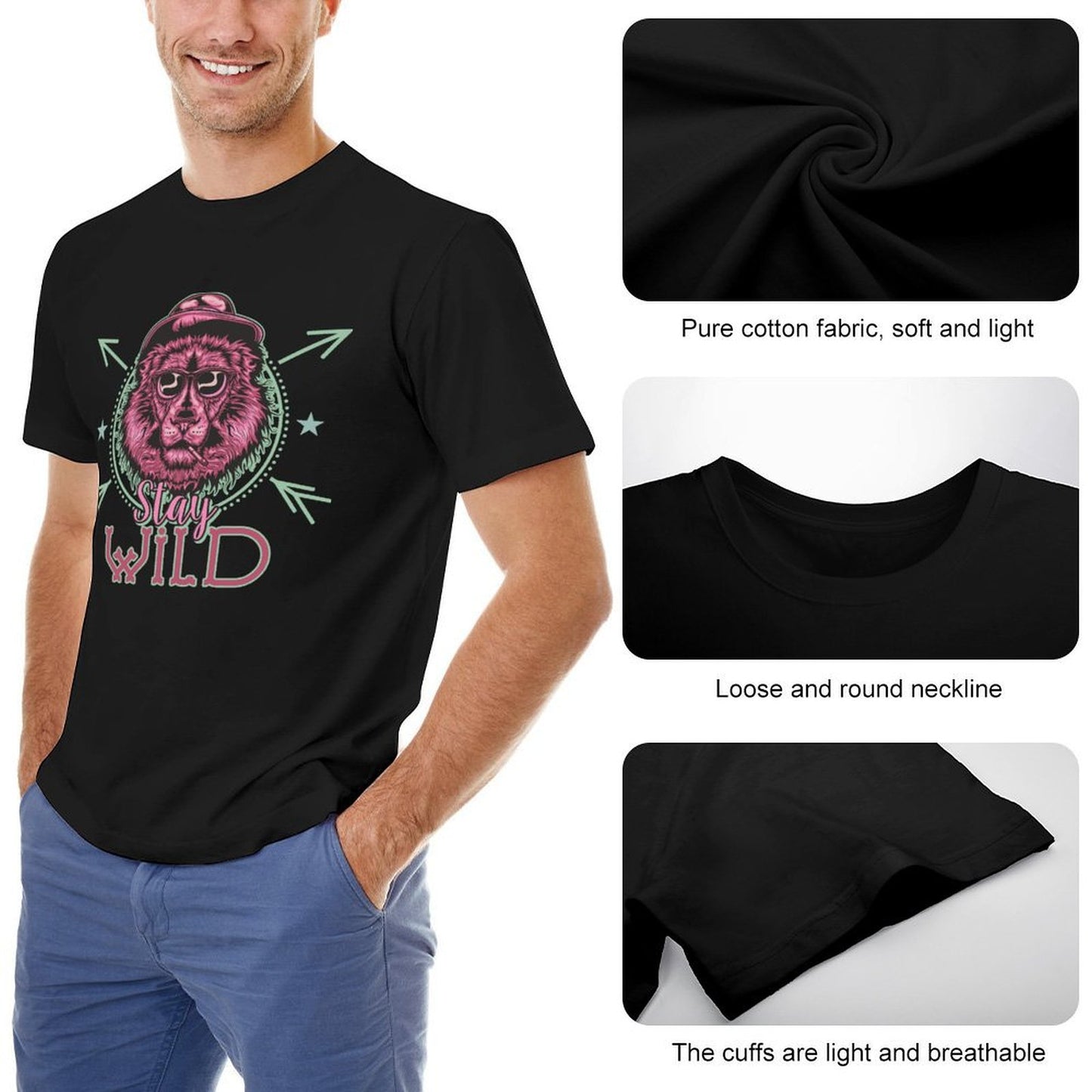 Custom T Shirts for Men Design Your Own Shirt Add Text/Image/Logo Personalized Cotton Tee Printed Photo