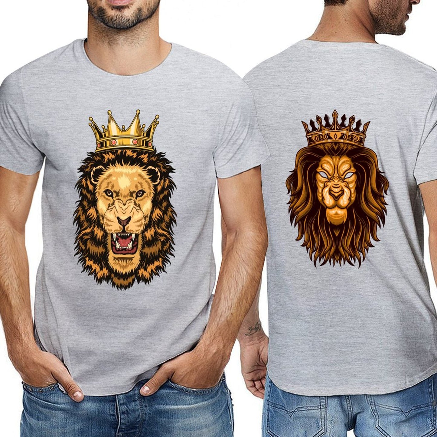 Custom T Shirt for Men, Add Your Image to Front and Back Printing, Customized T Shirts Design Your Own