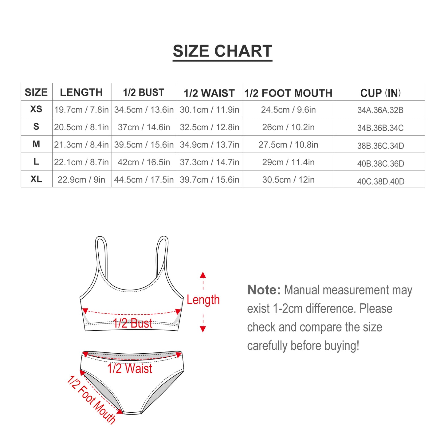 Personalized Women's Two-Piece Scoop Neck Bikini Crop Top  Push Up Bikini Set Tanks Top Bathing Suit