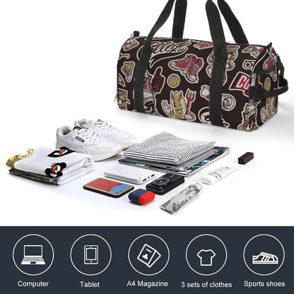 Sac de sport personnalisé avec impression, sac de sport sec et humide séparé, sac de sport, sac de sport, sac à main d'entraînement, sac à dos de yoga