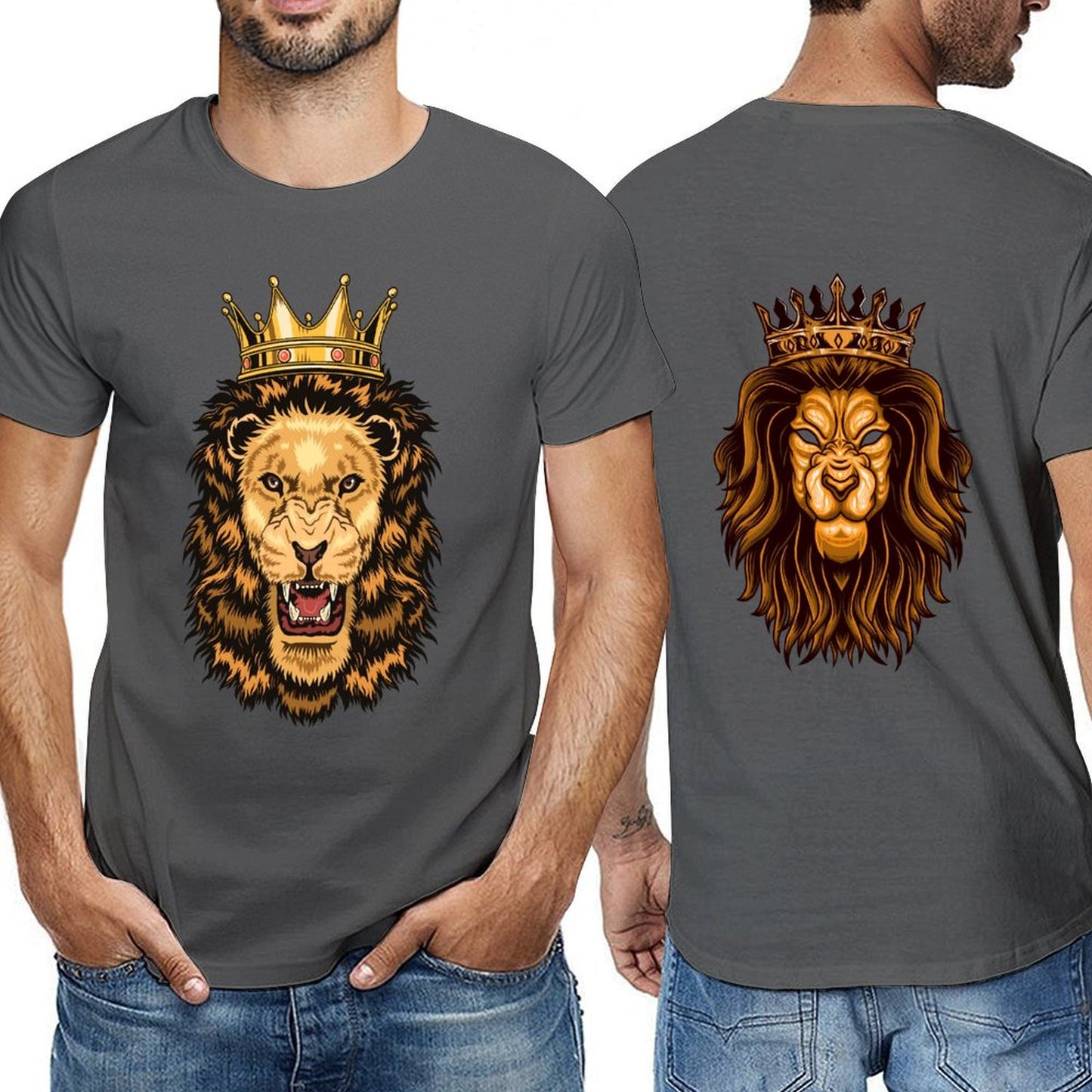 Custom T Shirt for Men, Add Your Image to Front and Back Printing, Customized T Shirts Design Your Own