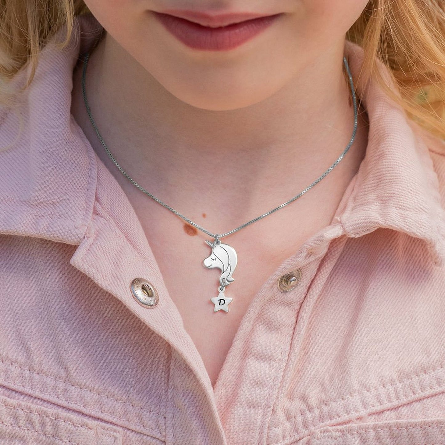 Personalzed Initial Unicorn Gifts for Girls CZ Necklace Classic Unicorns for Mother's Day Christmas Thanksgiving Gifts