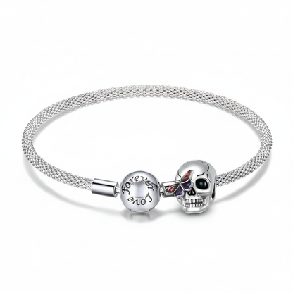 Custom Halloween Sterling Silver Charm Bracelet