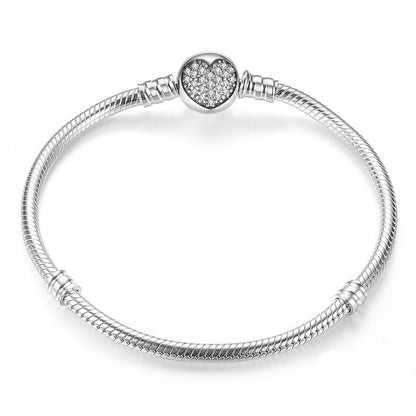 Personalized Charm Bracelet in Sterling Silver – Valentine’s Day Jewelry for Women