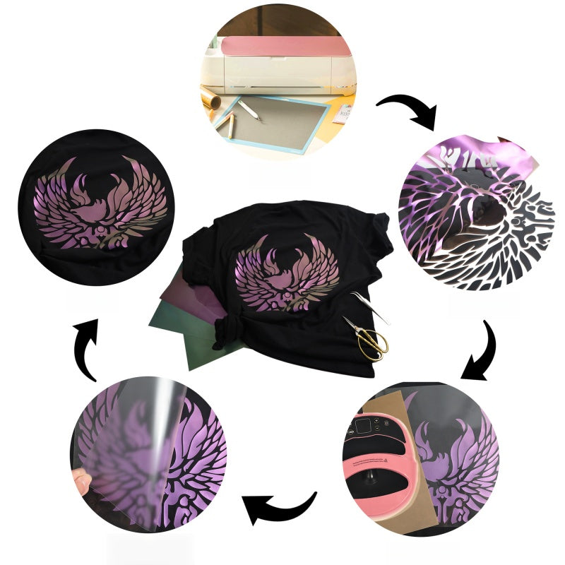 Custom Chameleon Heat Transfer Vinyl  Designs Ready to Press Wholesale
