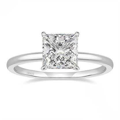 3CT 925 Sterling Silver Engagement Rings Solitaire Cubic Zirconia CZ Wedding Promise Rings for Her