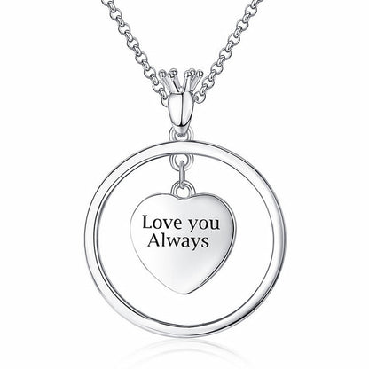 Custom Photo Heart Pendant Necklace,Personalized Picture Jewelry