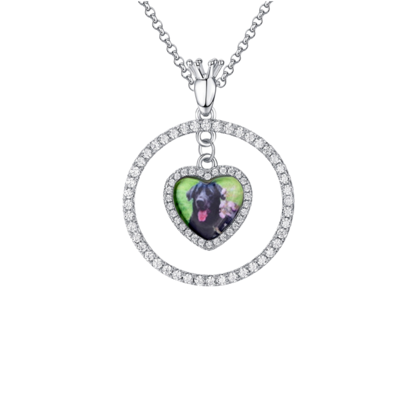 Custom Photo Heart Pendant Necklace,Personalized Picture Jewelry