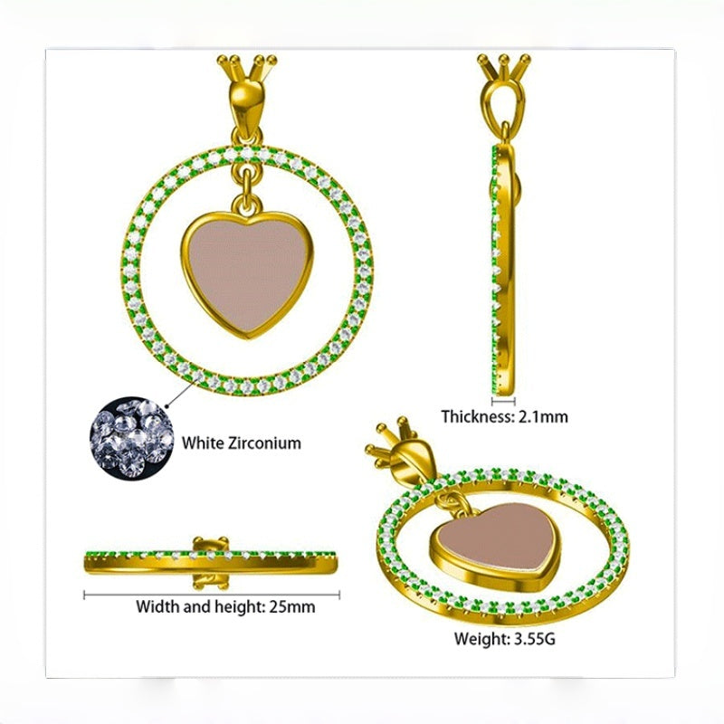 Custom Photo Heart Pendant Necklace,Personalized Picture Jewelry