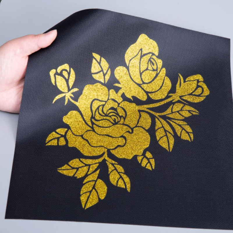 Custom Glitter Heat Ttransfer Vinyl  Personalized Glitter Vinyl Stickers Ready to Press